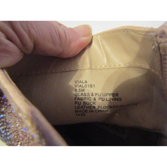 Steve Madden Pink Viala Ankle Boots Stiletto Leather Glass Rhinestones Sz 8.5 M - Picture 8 of 9